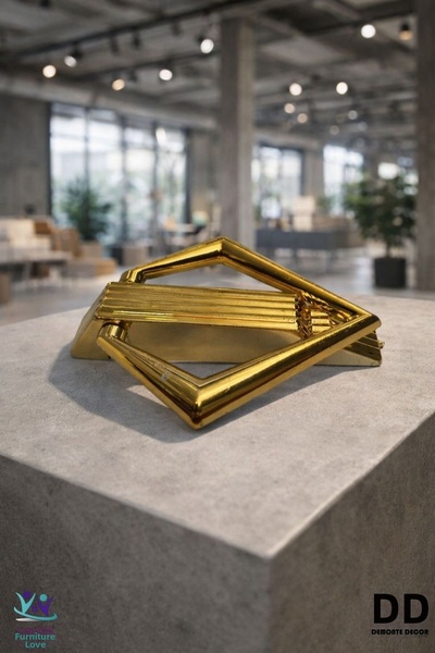 DEMONTE DECOR خزانة ميلان ساراكاك المثلثة، درج، مقبض أثاث (سعر القطعة) ذهبي