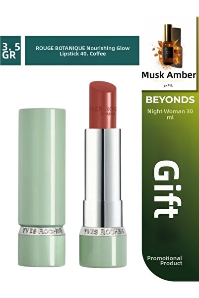 Yves Rocher Glow Lipstick Shiny Moisturizing Natural Look Nude Vegan Light Co...