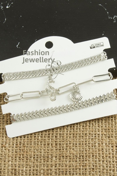 Generic Brand 3 Pieces Sea Horse Chain Bracelet