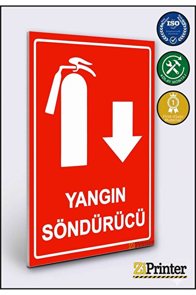 ZiPrinter Fire Extinguisher Isg Warning Sign Dekota 50X70 cm
