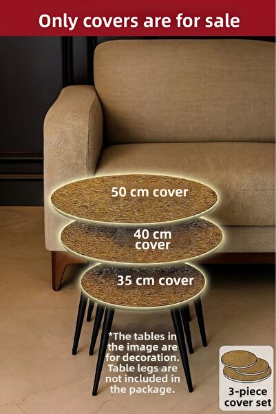 Rona Home Κάλυμμα τραπεζιού σαλονιού 3 τεμαχίων Μοντέρνο κομψό σχέδιο Εύκολο ...