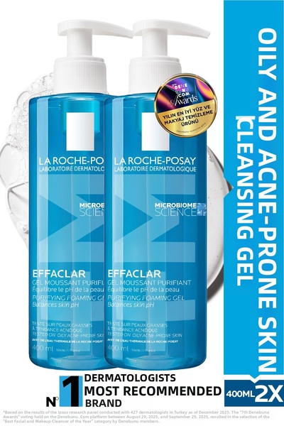 La Roche Posay Effaclar Gel 400 ml 2 Pieces