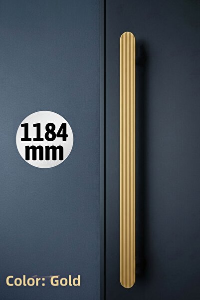 Badem10 ANZER Χρυσή ριγέ λαβή συρταριού 1184 mm Λαβή πόρτας ντουλαπιού Μοντέρ...