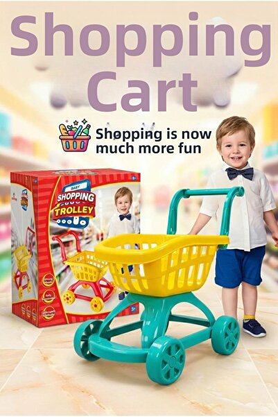 Tıfıl Toys عربة تسوق أطفال تعليمية قابلة للسحب للتسوق ولعب الألعاب - عربة تسو...