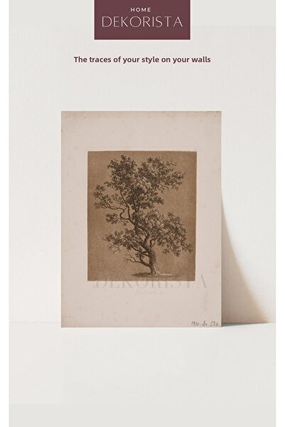 HOME DEKORİSTA Αφίσα Vintage Landscape Tree, Τοίχος γκαλερί, Καλλιτεχνική εκτ...