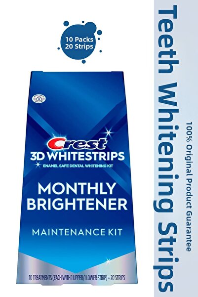 CREST 3D Whitestrips Monthly Brightener Teeth Whitening Strips 10 Packs/20 St...