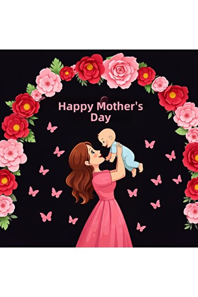 PROMISEBACKDROP2 عيد الأم السعيد، يا أمي العزيزة، قماش نشاط مدرسي 300 × 250 سم