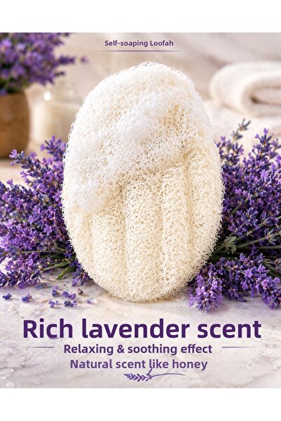 Lavandula Intense Lavender Self-Soaping Natural Pumpkin Fiber (Enriched with ...