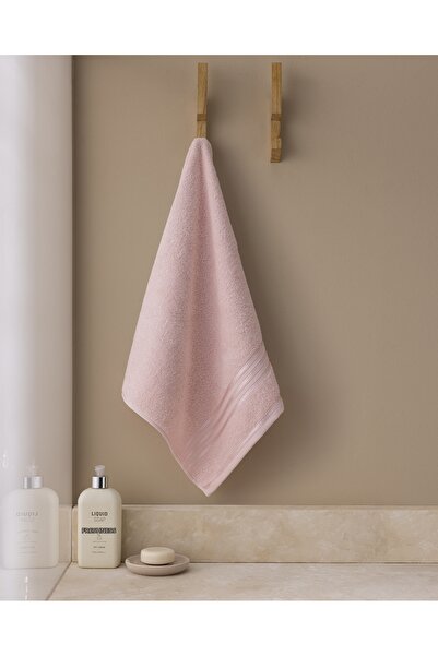 Madame Coco Πετσέτα προσώπου Marnot Bordürü 100% βαμβακερή - Πούδρα - 50x80 εκ.