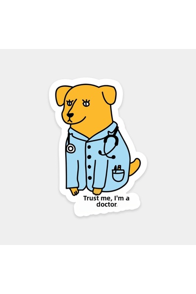 The Sticker Story. ملصق طبيب الكلب