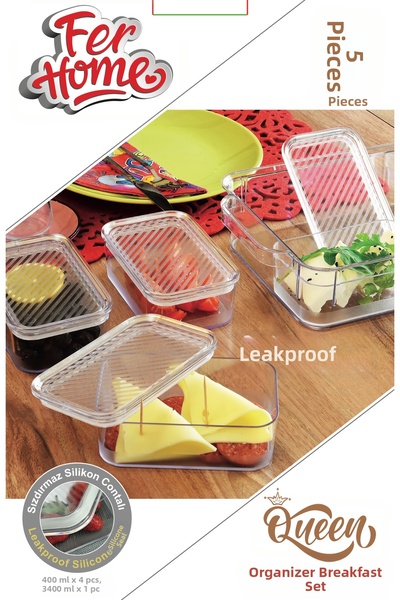 FERHOME Queen Large Storage Box Set 5 Pieces – 4-Piece Vacuum Organizer | Bre...