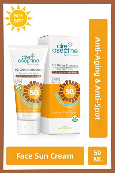 CIRE ASEPTINE واقي الشمس للوجه بمعامل حماية 50+ مضاد للشيخوخة والعيوب 50 مل