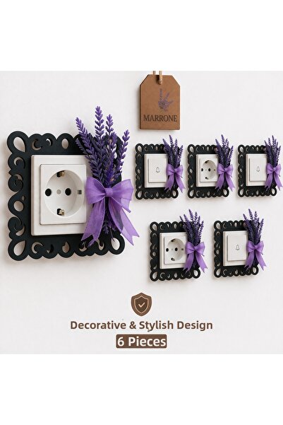 Marrone 6 Τεμάχια Ολόκληρο Σετ Πλαίσιο Πρίζας Λεβάντας