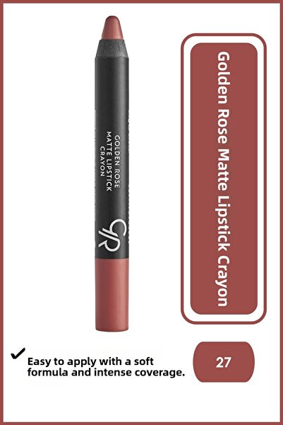 Golden Rose Matte Lipstick Crayon 27 Matte Lipstick 3.5 g