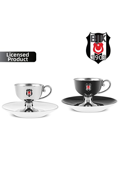 Karaca X Beşiktaş Licensed 2-Person Coffee Cup Set 80 ml