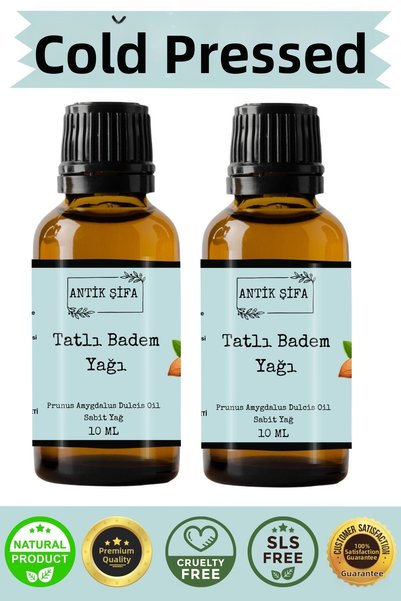Antik Şifa 2x 10 ml 100% Pure Sweet Almond Oil - Cold Pressed