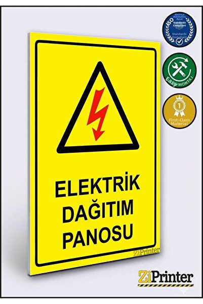 ZiPrinter لوحة تحذيرية للوحة توزيع الكهرباء isg ديكوتا 25x35 سم