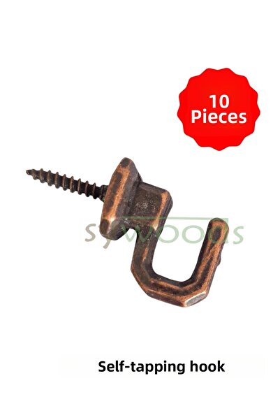 sywoods Βιδωτή κρεμάστρα 10 τεμαχίων Οξείδιο Αξεσουάρ Σχεδιασμός Χόμπι Ξύλινα...