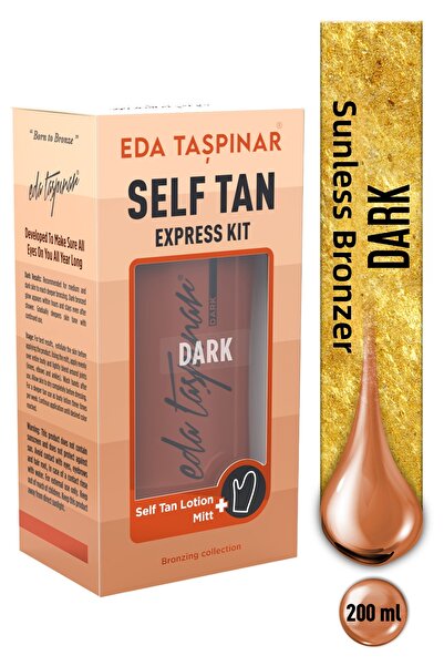 Eda Taşpınar لوشن التسمير الذاتي الداكن – مظهر برونزي بدون شمس ولون داكن 200 مل
