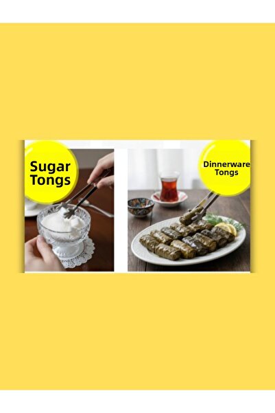 CİYESKA Sugar Tongs |   Non-Slip Practical Candy Tongs with Silicone Tips and...