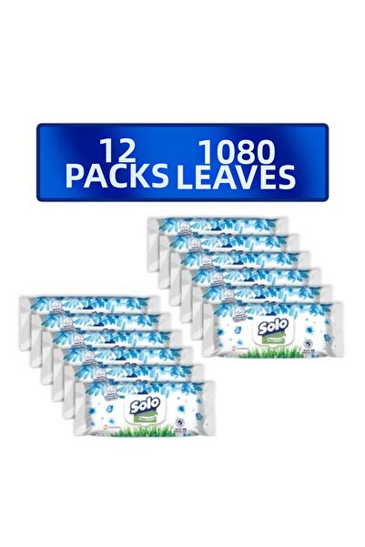 Solo Wet Towel Covered 90 Sheets Ocean Freshness x Set of 12