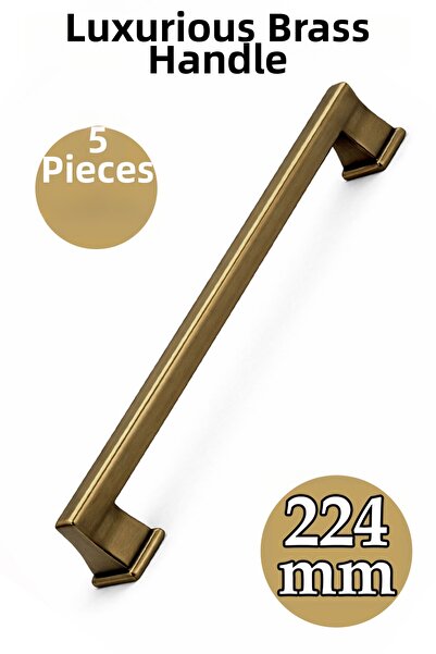 Badem10 LÜX OLİFKA Ματ Αντικέ Κίτρινη Λαβή Συρταριού 224 χιλ. Σετ 5 Τεμαχίων ...