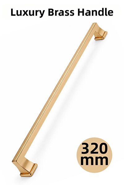 Badem10 Πολυτελής λαβή συρταριού OLİFKA Albrifin 320 mm Μοντέρνα λαβή ντουλαπ...