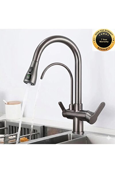 OEM Kitchen Sink Faucet with Dual Flow Water Purification Outlet, Anthracite ...