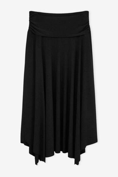 Trendyol Curve Μαύρη ελαστική πλεκτή μάξι φούστα με λεπτομέρεια στη μέση και ...