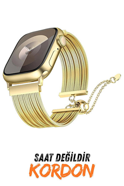 Redclick Apple Watch 10 42mm Redclick KRD-137 Metal Hasır Bilezik Kadın Kordon