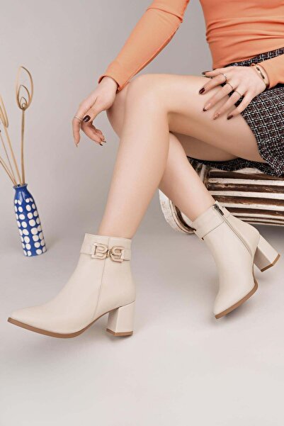 Nesil Shoes Γυναικείες μπότες με φερμουάρ Senyo 884 Ten