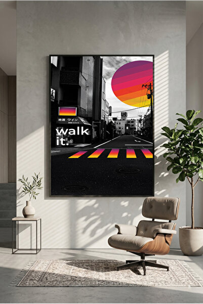 postercraft Walk it Τόκιο Στυλ Τέχνη Μοντέρνο Πάνελ Αφίσα Ταμπλό "