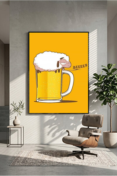 postercraft Poster din lemn cu artă de bere (fără ramă)