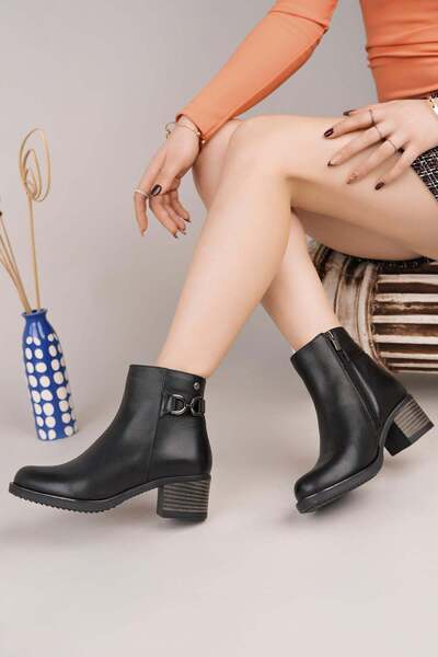 Mammamia D25KB 4370 Γυναικείες μπότες με φερμουάρ από γνήσιο δέρμα