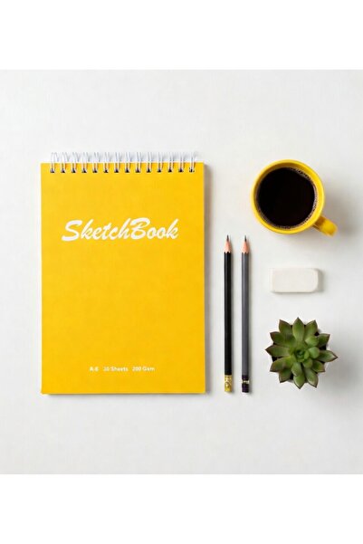 Pagos Yayınları A5 Hard Cover Sketchbook 200 Gr. 30 Sheets (60 Pages) 14.8 X ...