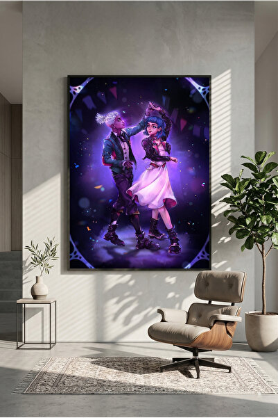 postercraft Arcane Ekko ve Jinx Dance Ahşap Tablo Poster (Çerçevesiz)