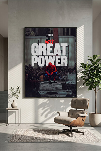 postercraft Спайдър-Мен с голяма сила Арт модерен панелен плакат-картина