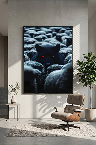 postercraft Lup în piele de oaie Poster din lemn (fără ramă)