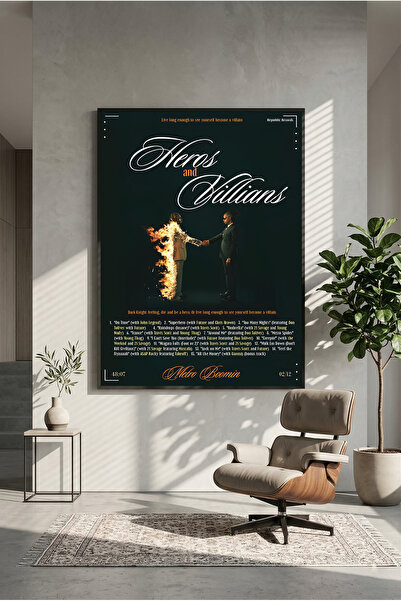postercraft Metro Boomin Heroes and Villains Poster Modern tip Panou de Tablou
