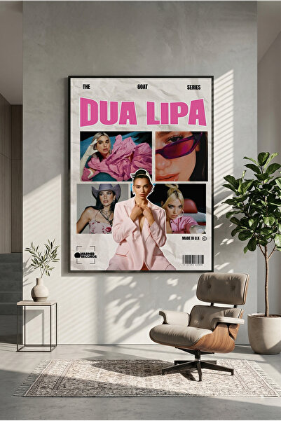 postercraft Дуа Липа x Уорнър Рекърдс Модерен арт плакат с панелен дизайн