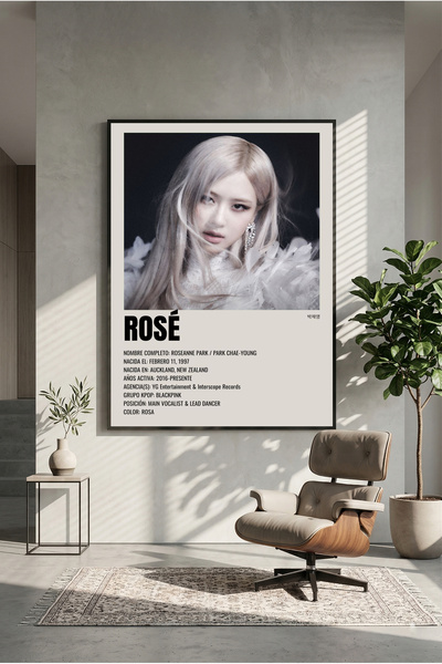 postercraft BLACKPINK Ruža Drveni Slikarski Poster (Bez Okvira)