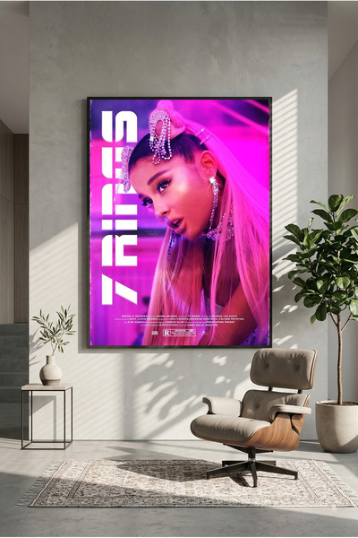 postercraft Ариана Гранде 7 пръстена Модерен арт постер с панели