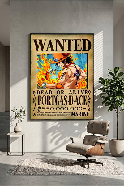 postercraft Poster din lemn cu imaginea ACE din One Piece (fără ramă)