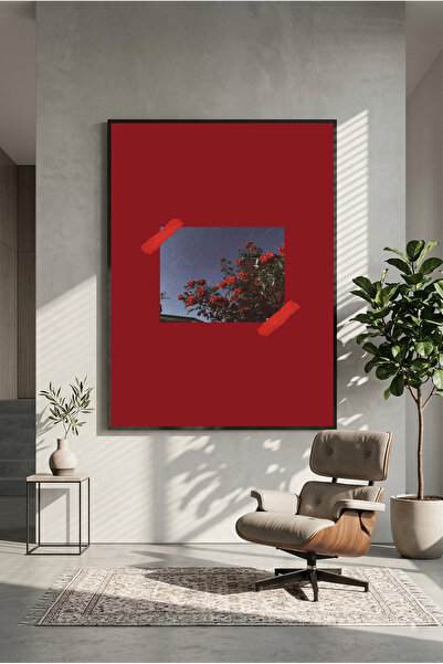 postercraft Poster de artă minimalistă cu trandafiri, modern, tip panou, impr...