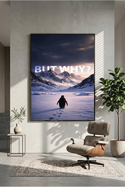 postercraft Dar de ce? Artă cu pinguini, tablou modern, poster pe panou