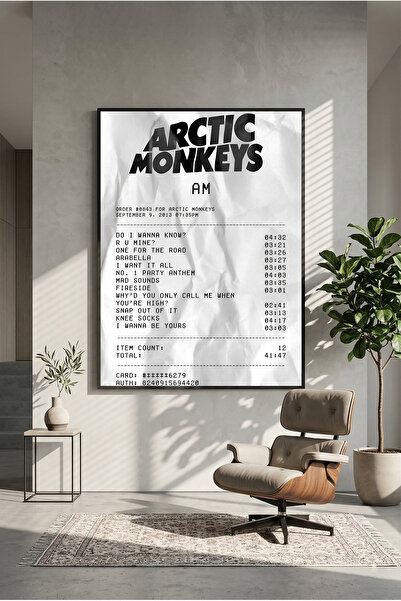 postercraft Arctic Monkeys AM Album Poster Modern cu Panou și Tablou "