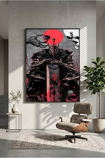 postercraft Poster din lemn cu artă Bersek Guts Blood Moon (fără ramă)