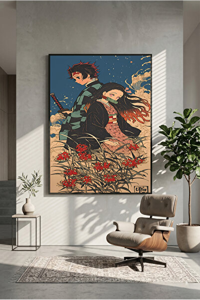 postercraft Κυνηγός Δαιμόνων Ταντζίρο x Νεζούκο Μοντέρνο Πάνελ Τέχνης / Αφίσα