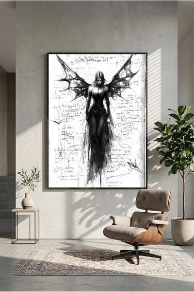 postercraft Umjetnička drvena slika "Pali anđeo" (bez okvira)