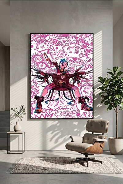 postercraft Аркейн Джинкс Хаотичен дървен плакат за маса (Без рамка)